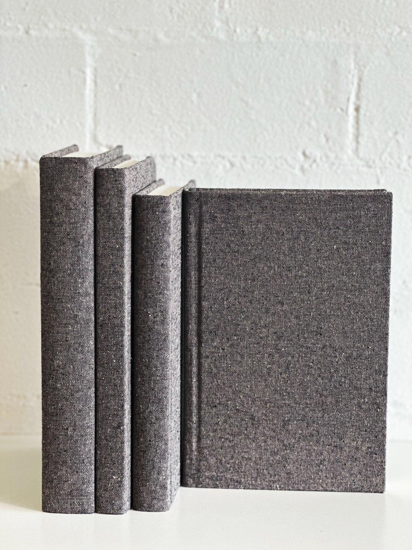 Espresso Fabric Wrapped Decorative Book