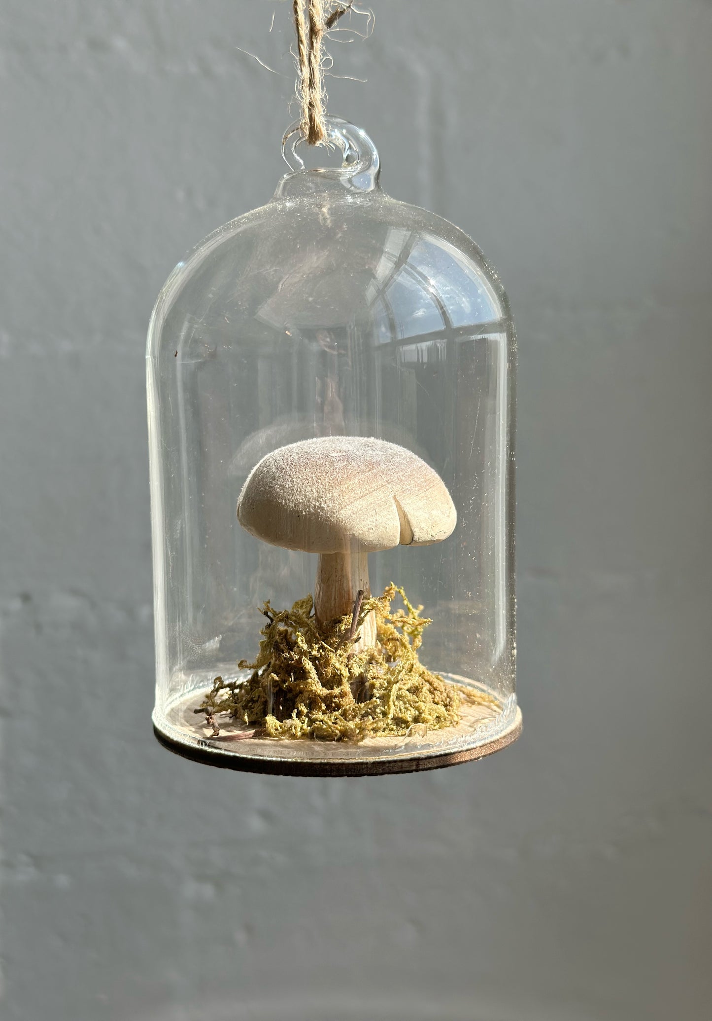 Glass Dome Mushroom Ornament