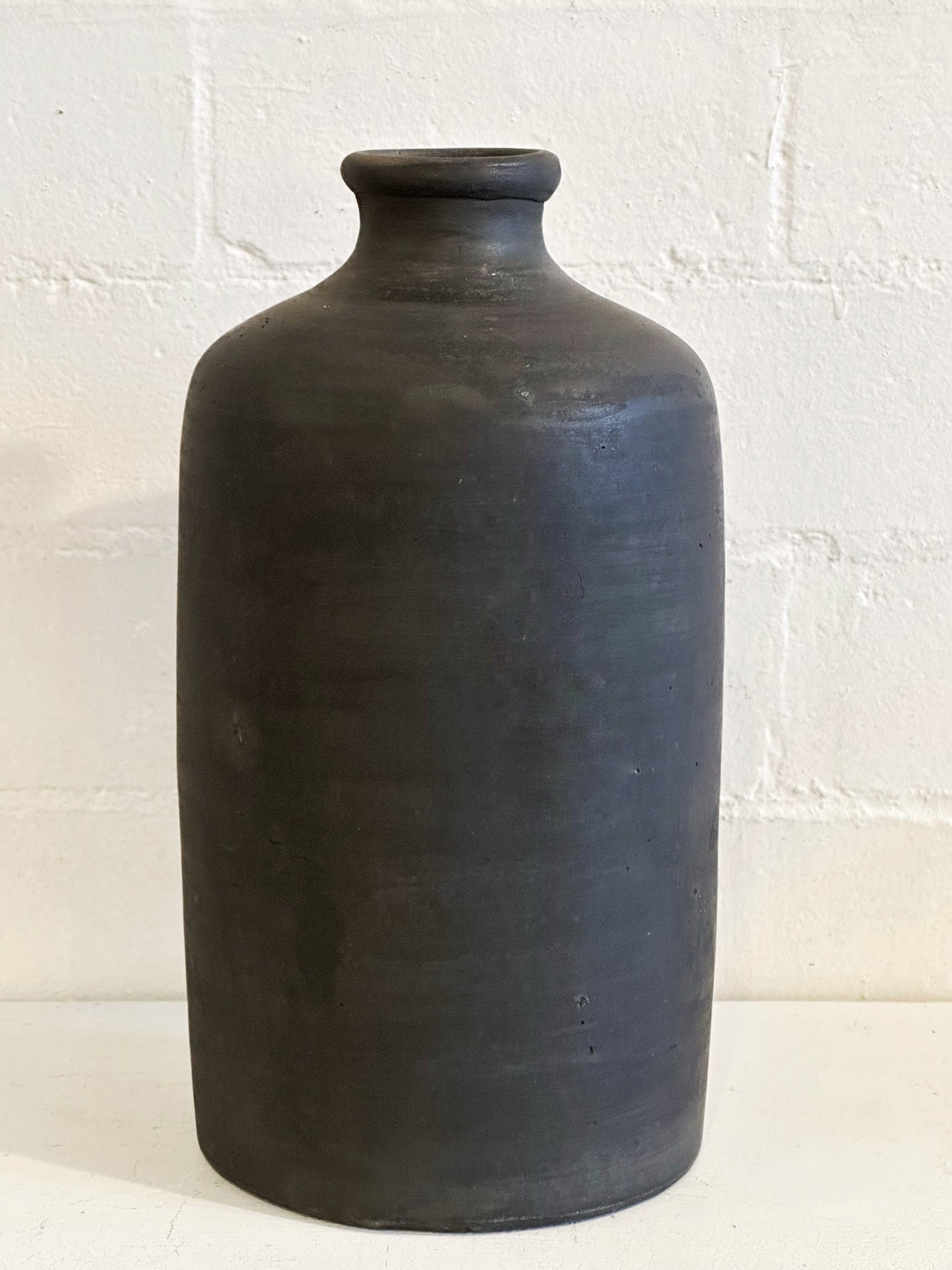 Black Terra Cotta Vase Container