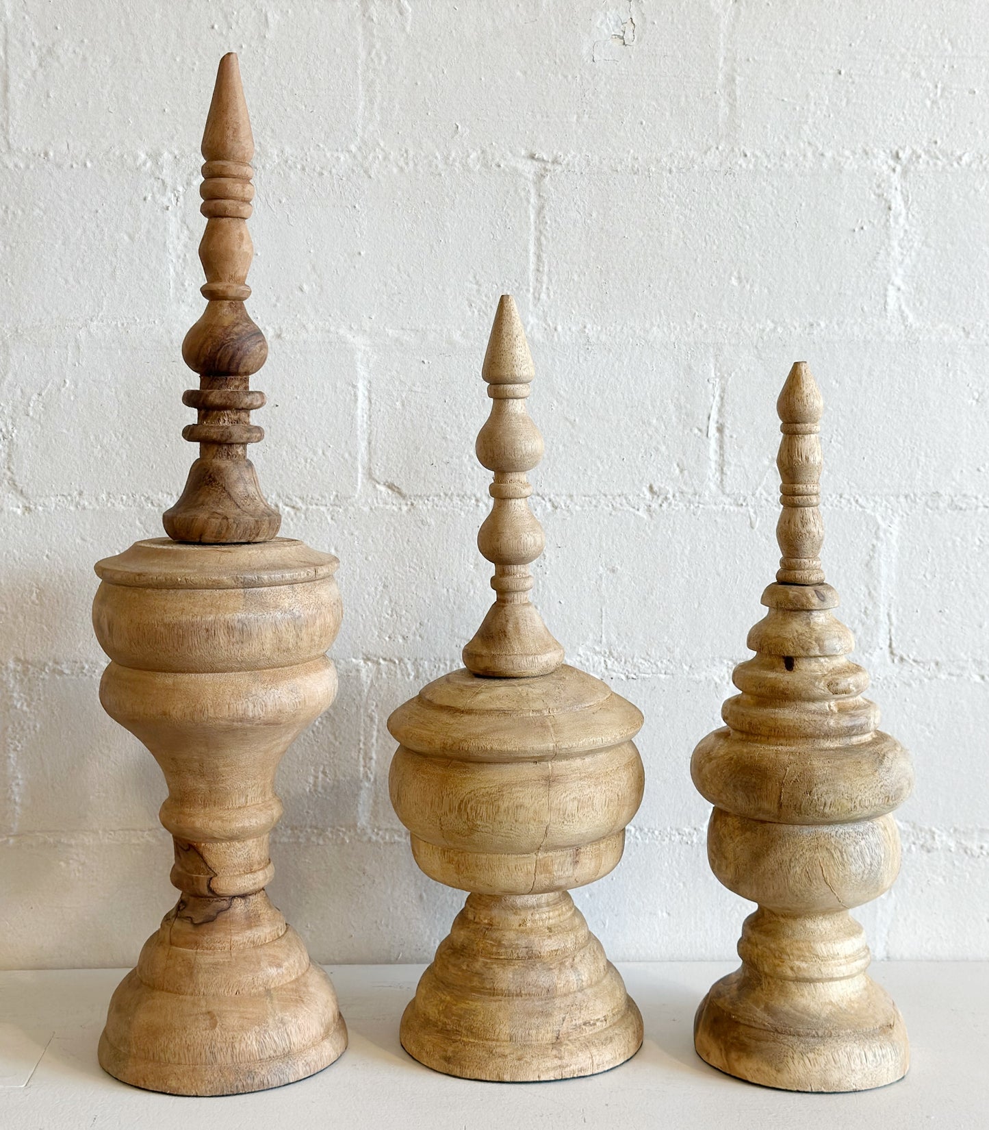Natural Mango Wood Finials (Grad Sizes)