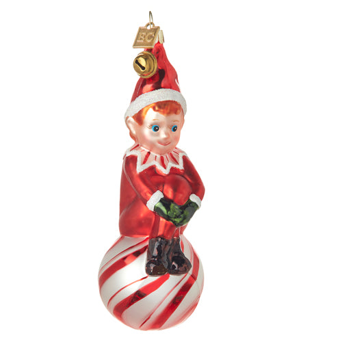PEPPERMINT ELF ORNAMENT