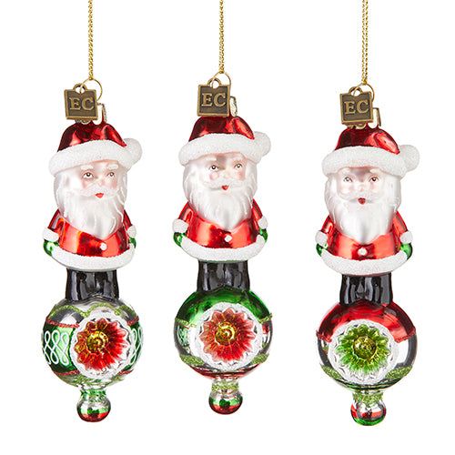 RETRO SANTA BALL ORNAMENT
