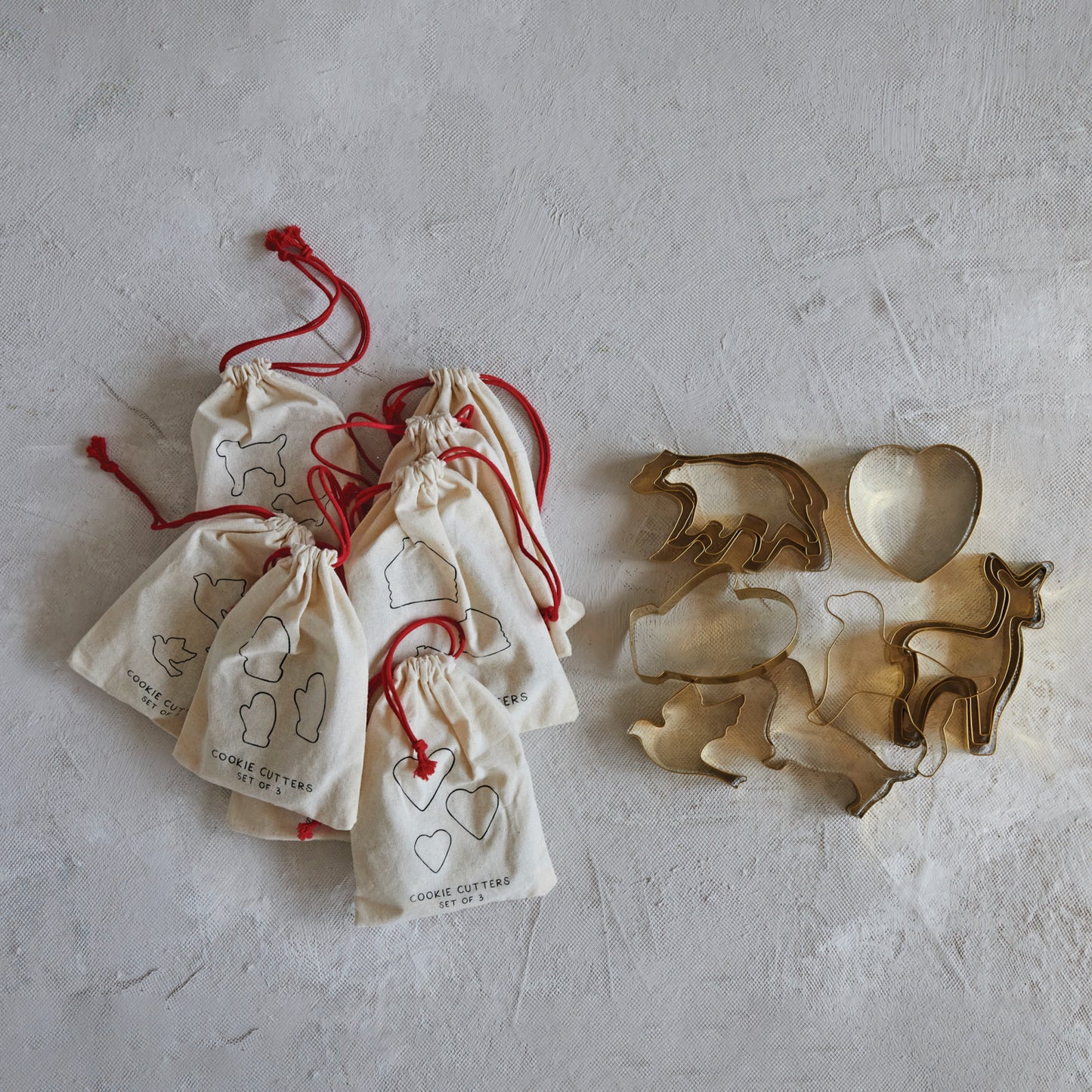 Cookie Cutters in Drawstring Bag