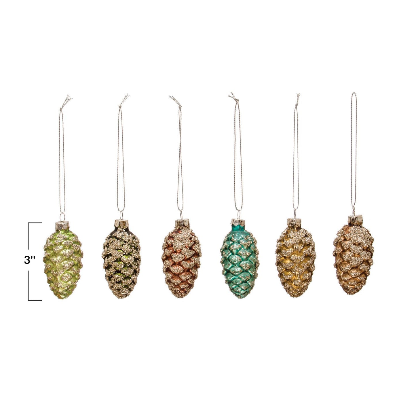 Glass Pinecone Ornament
