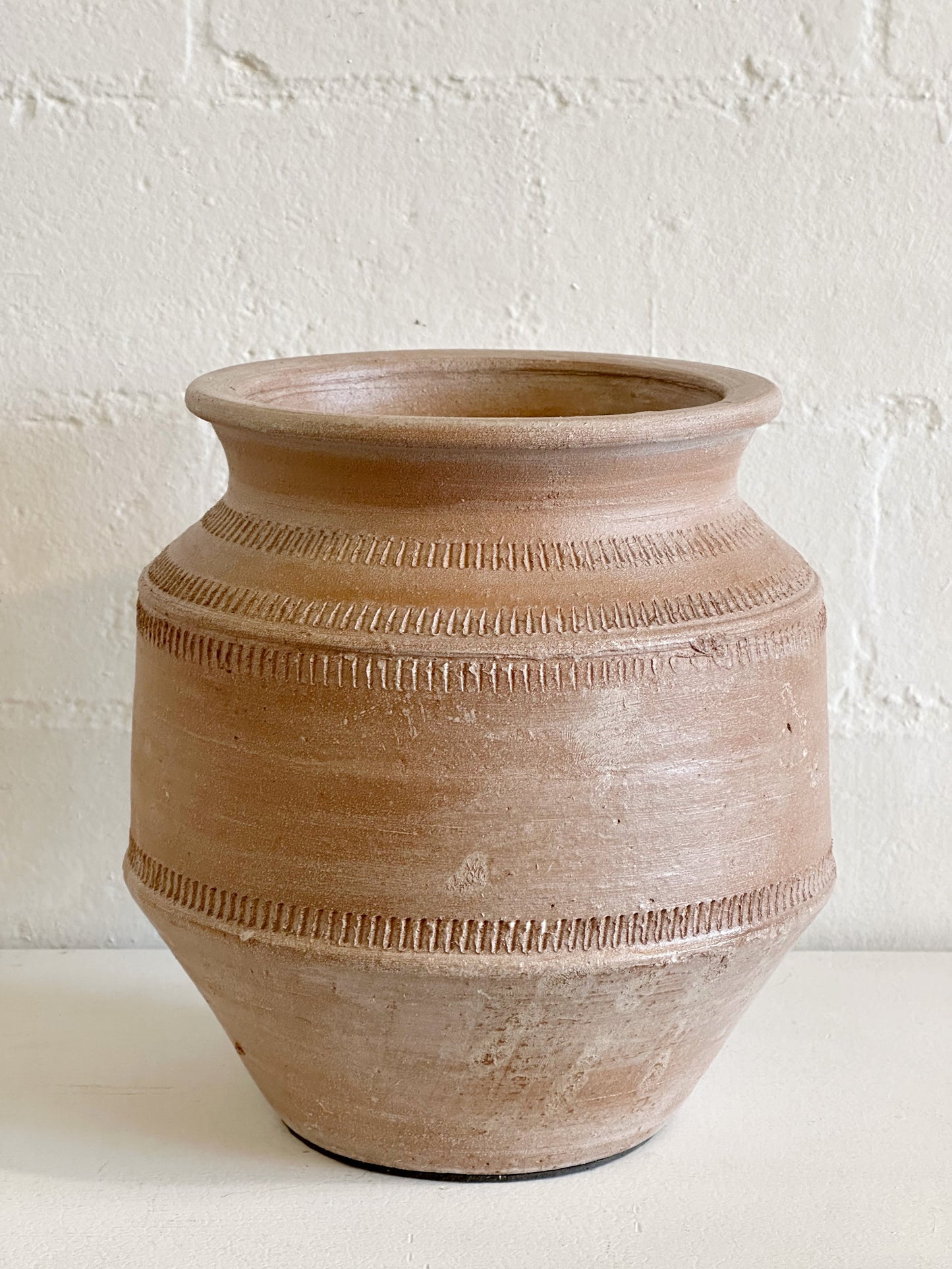 Wide mouth Clay Vase