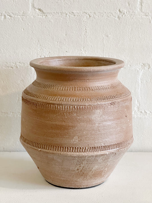 Wide mouth Clay Vase