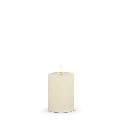 3" X 4" Ivory Pillar Candle ~ Battery