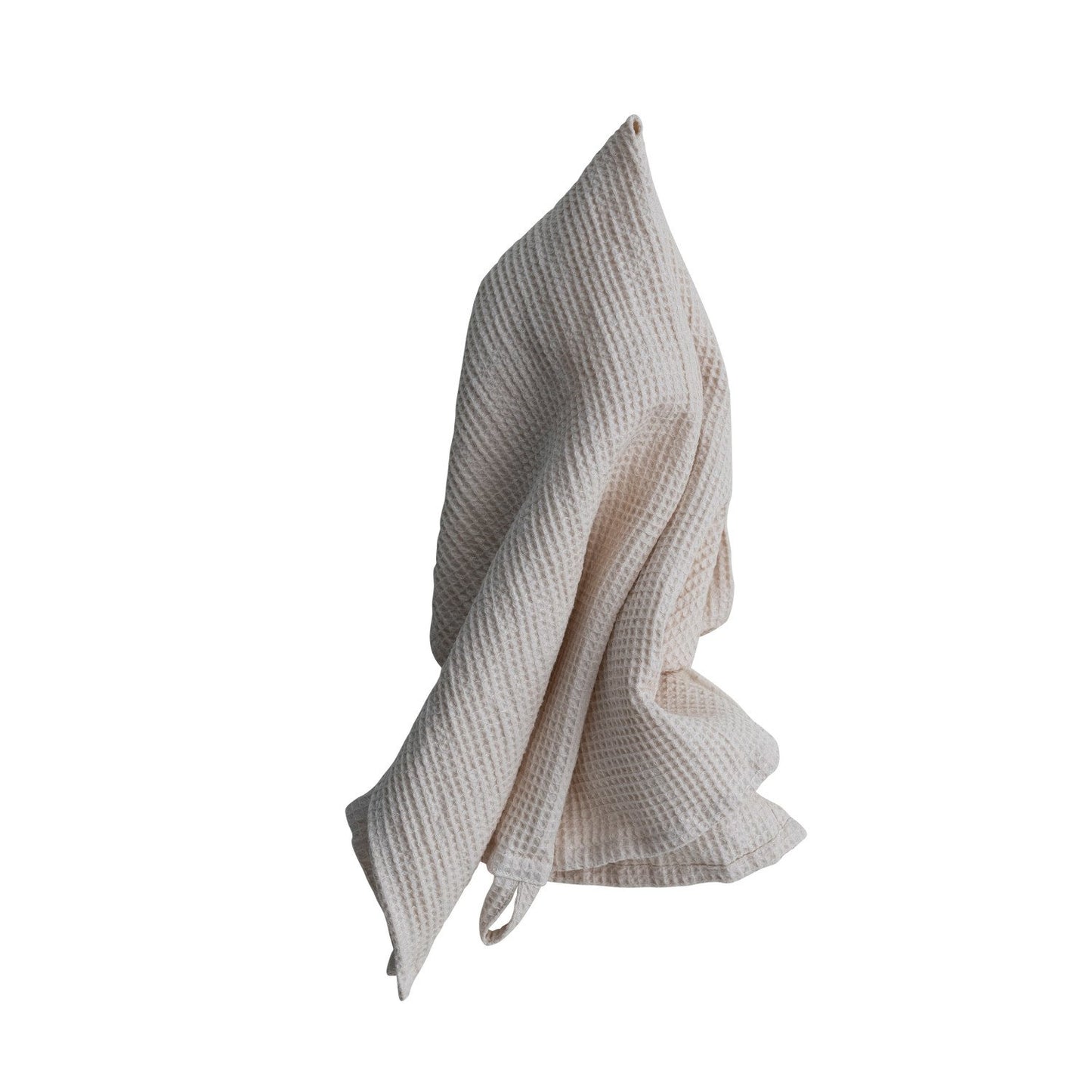Oversized Woven Linen & Cotton Waffle Tea Towel w/ Loop
