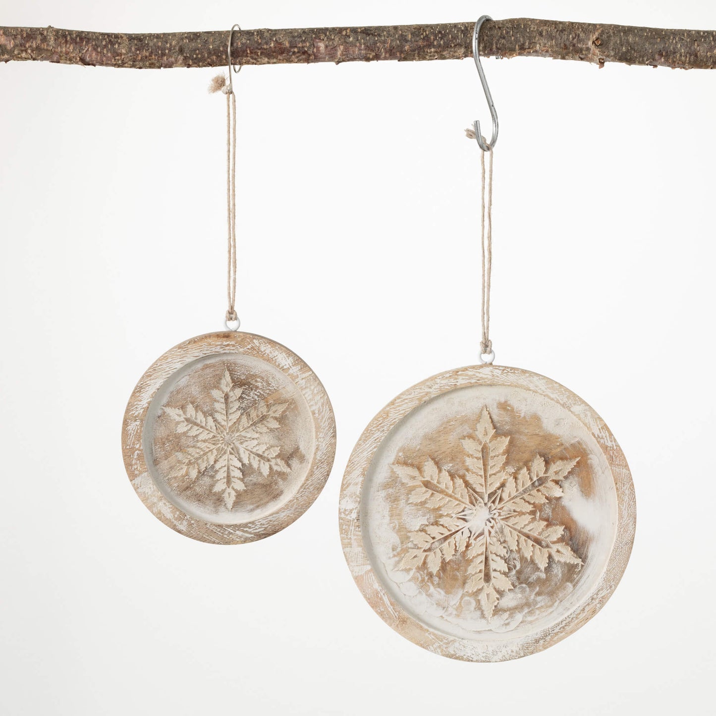 WOODEN SNOWFLAKE ORNAMENT