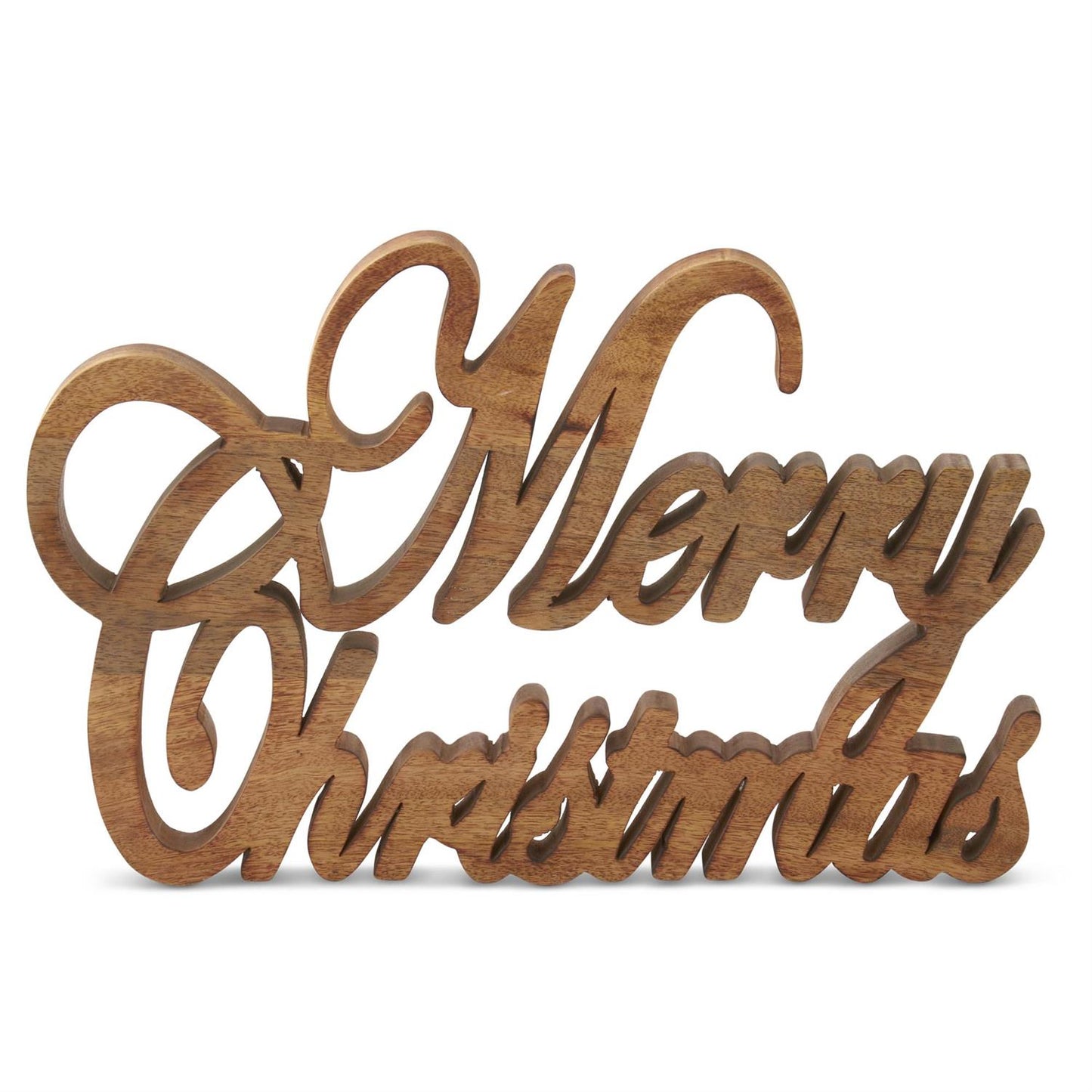 WOOD MERRY CHRISTMAS CUTOUT SIGN