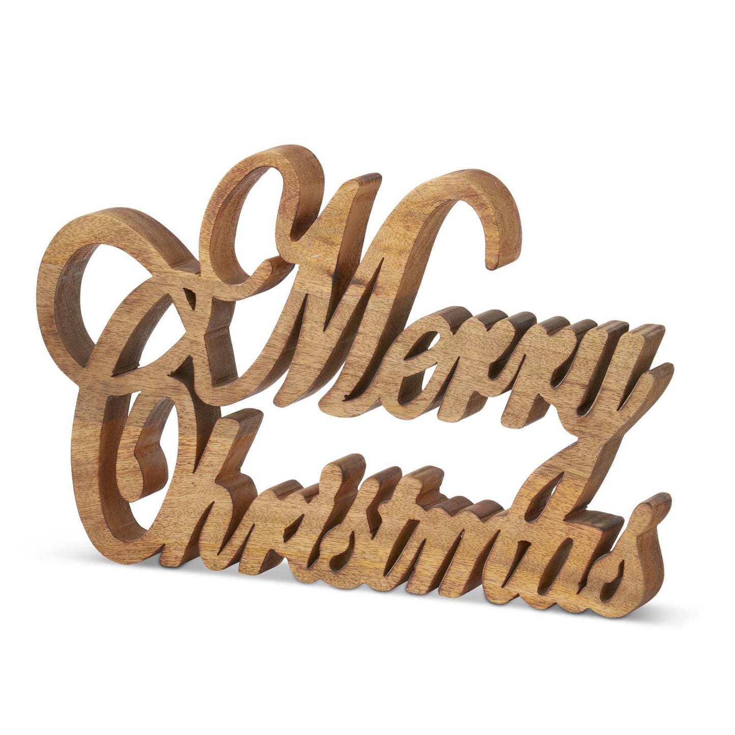 WOOD MERRY CHRISTMAS CUTOUT SIGN