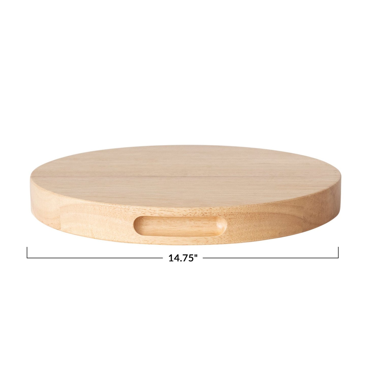 Rubberwood Cheese/Cutting Board w/ Handles, Natural