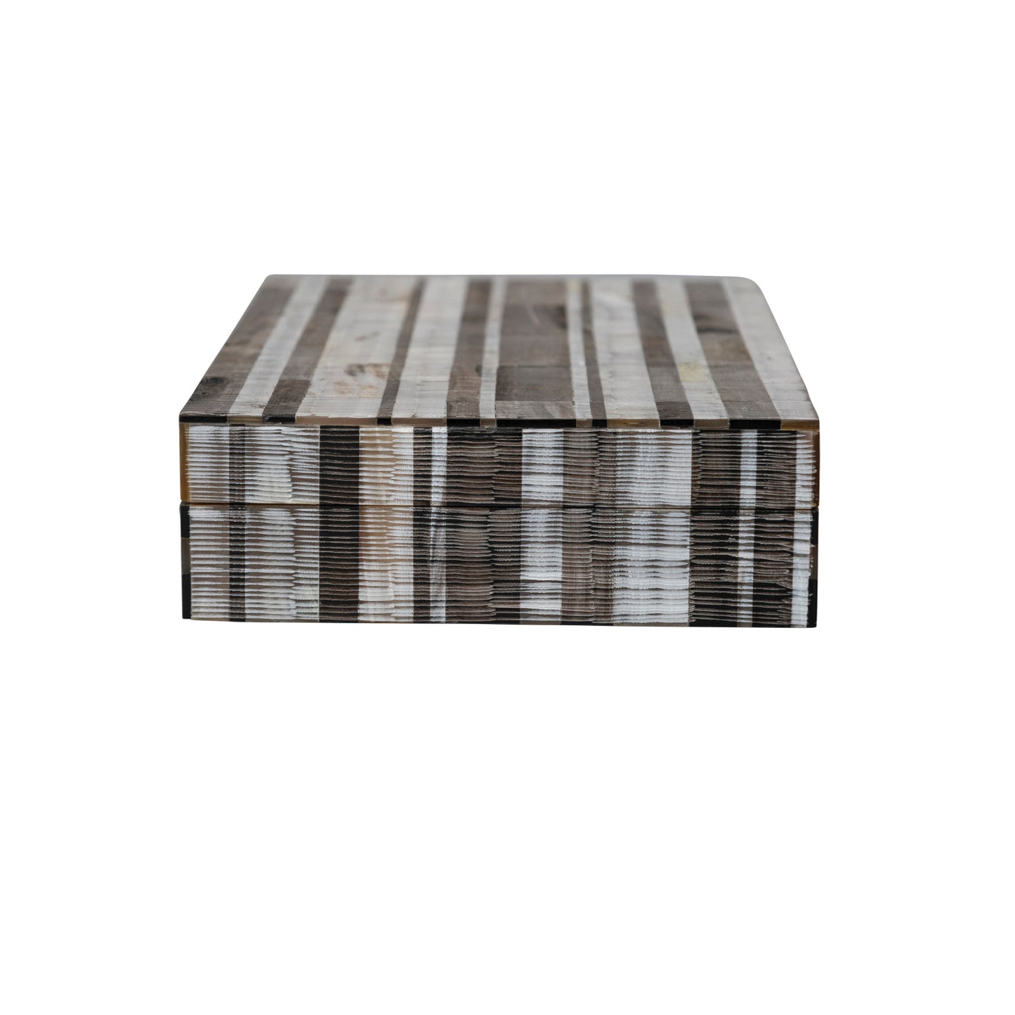 Horn & MDF Box w/ Stripes, Multi Color (Each One Will Vary)