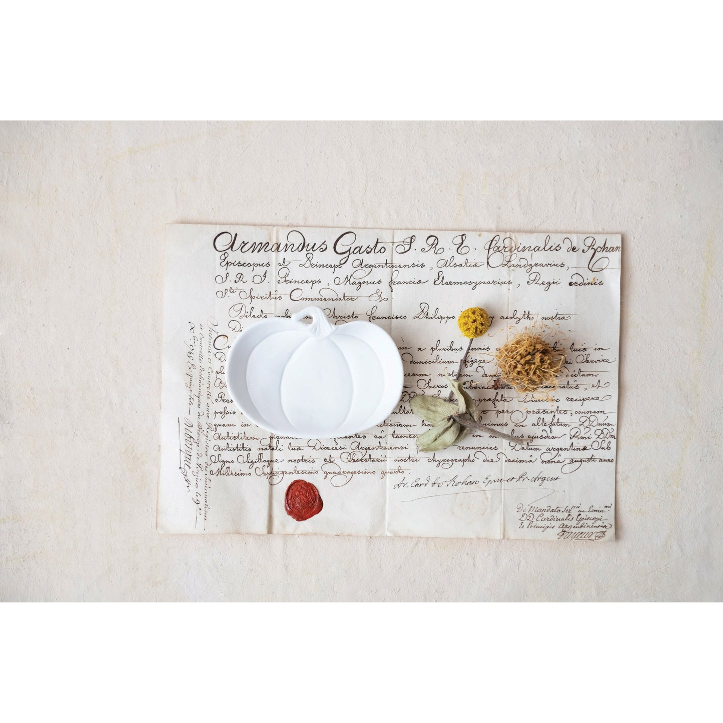 Stoneware Pumpkin Shaped Dish