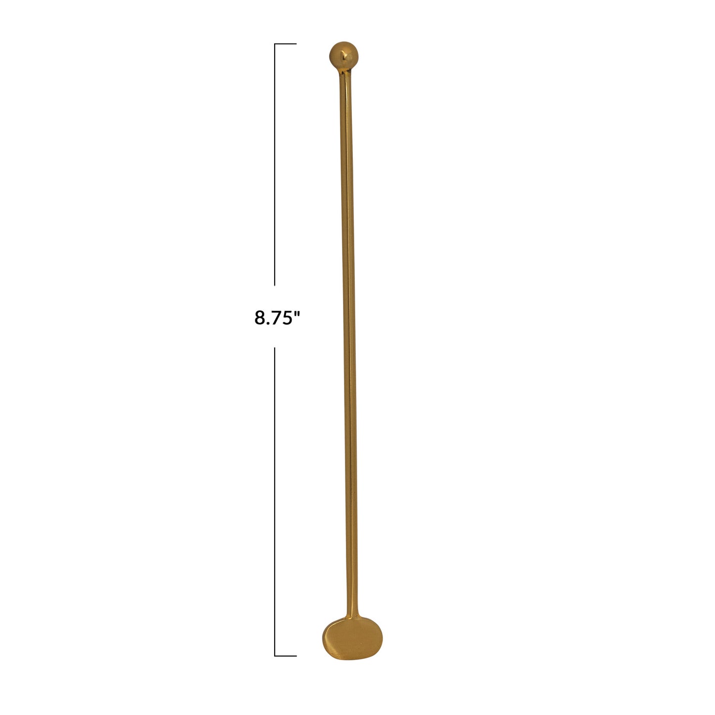 Cocktail Stirrer, Antique Brass Finish