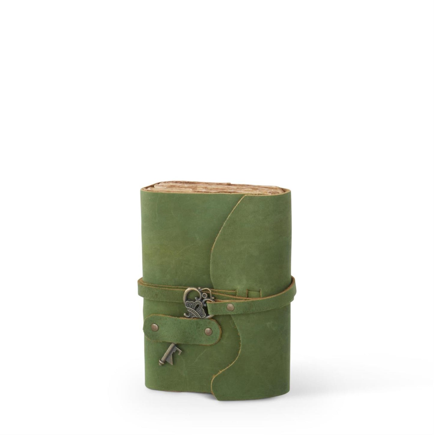 6 INCH LEATHER HANDCRAFTED UNLINED JOURNALS W/ANTIQUE KEY CHARM