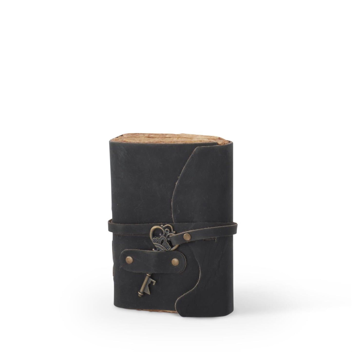 6 INCH LEATHER HANDCRAFTED UNLINED JOURNALS W/ANTIQUE KEY CHARM