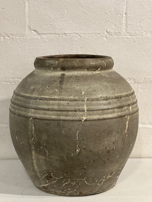 ANTIQUE STYLE CHARCOAL WASH VASE