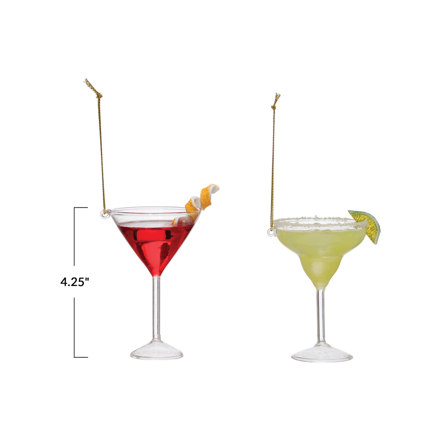 Glass Cocktail Ornament