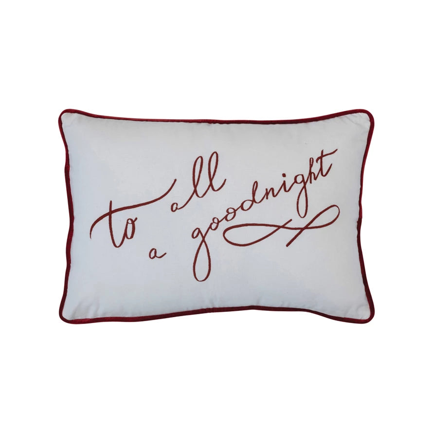 To all a goodnight lumbar pillow
