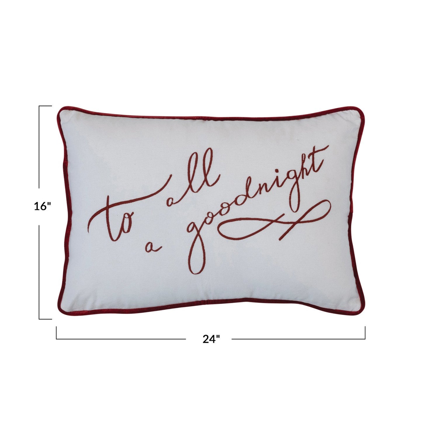 To all a goodnight lumbar pillow