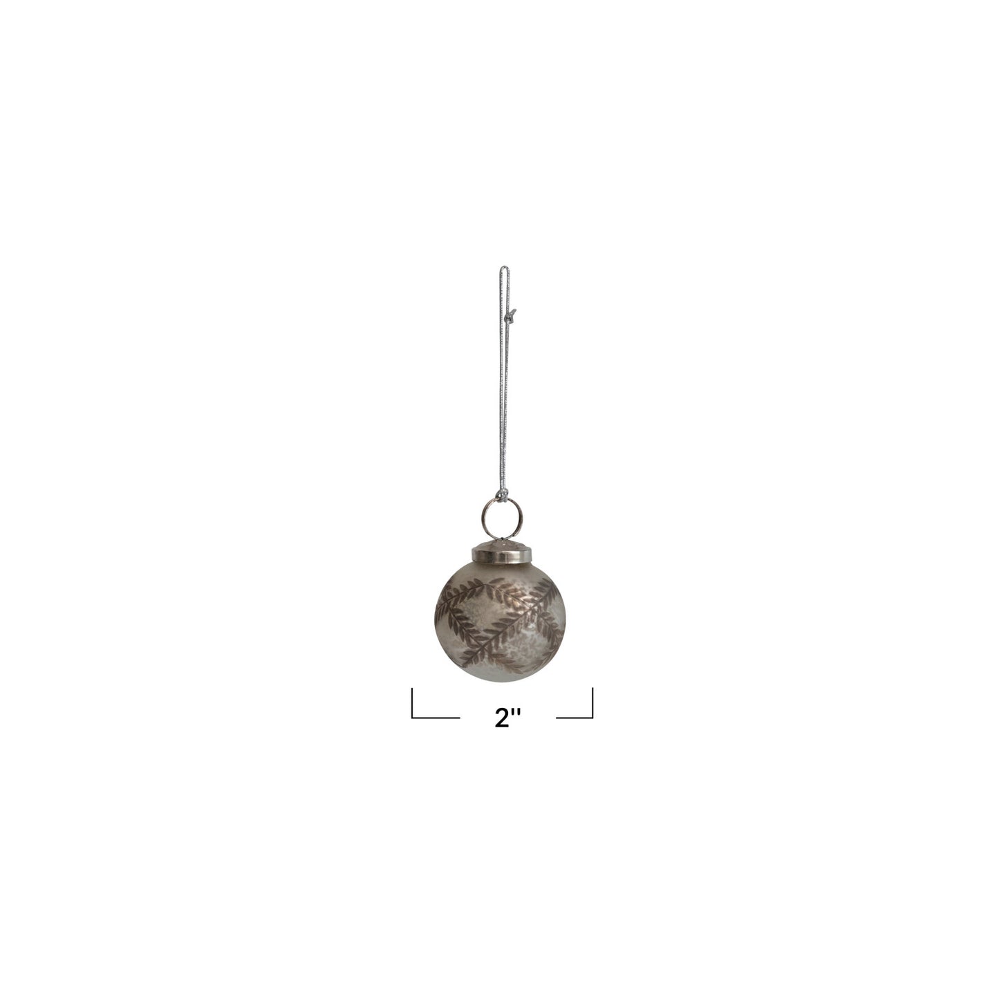 Etched Mercury Glass Ornament