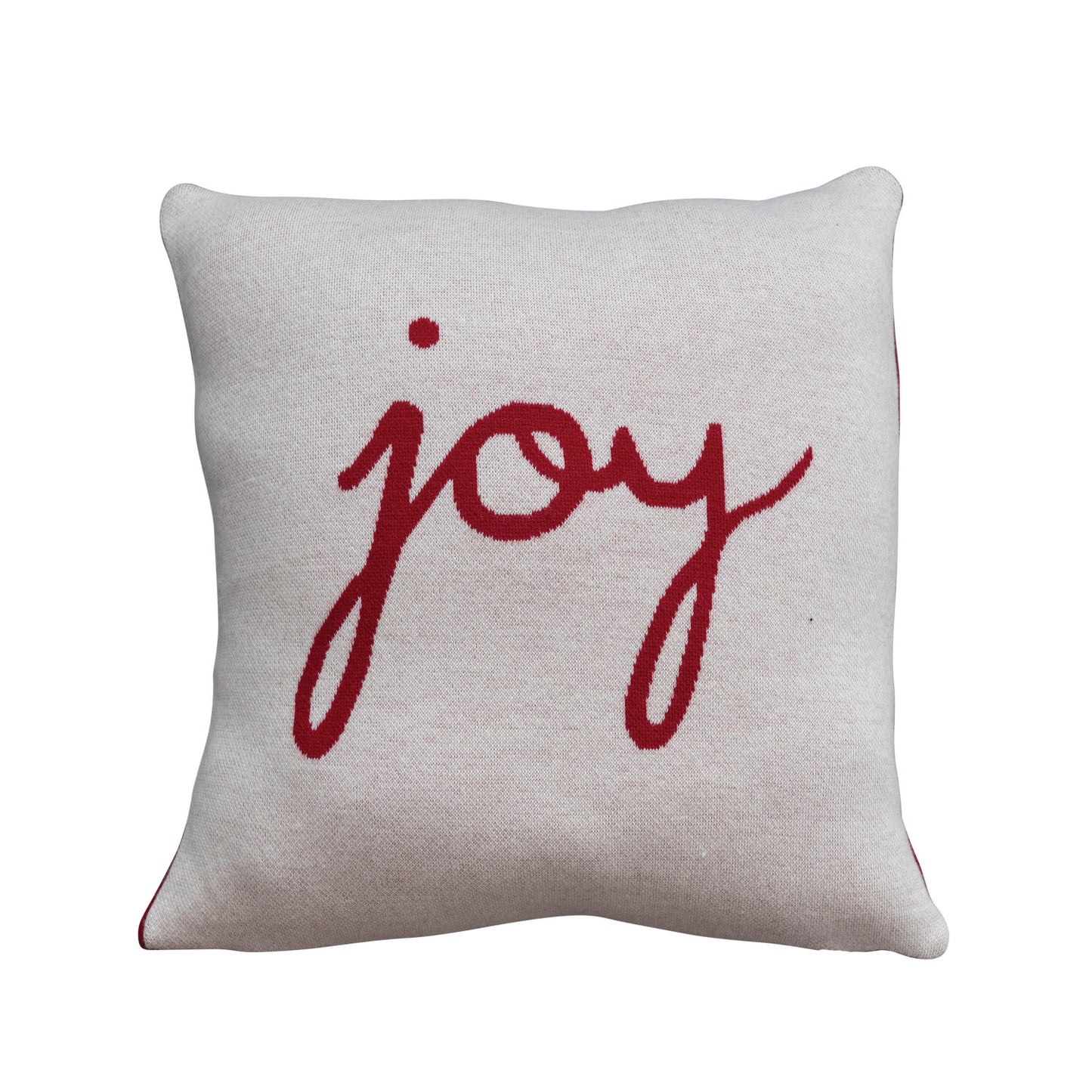 Two-Sided Pillow "Joy", Red & White