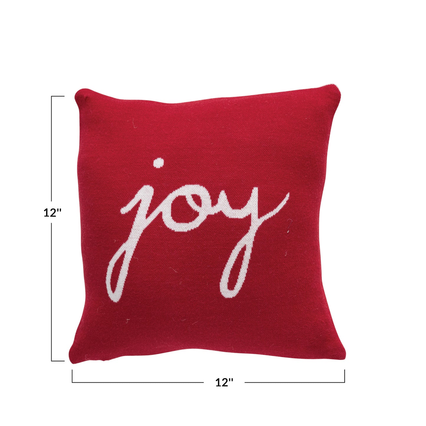 Two-Sided Pillow "Joy", Red & White