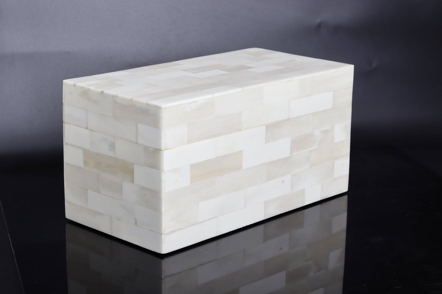 Decorative Box Bone Inlay White 10x5x5 Inch: White Bone Inlay