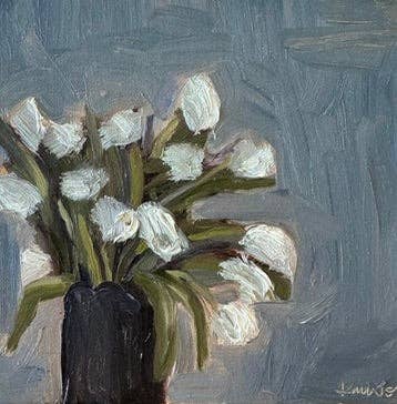 "White Tulips" Print: 5x5