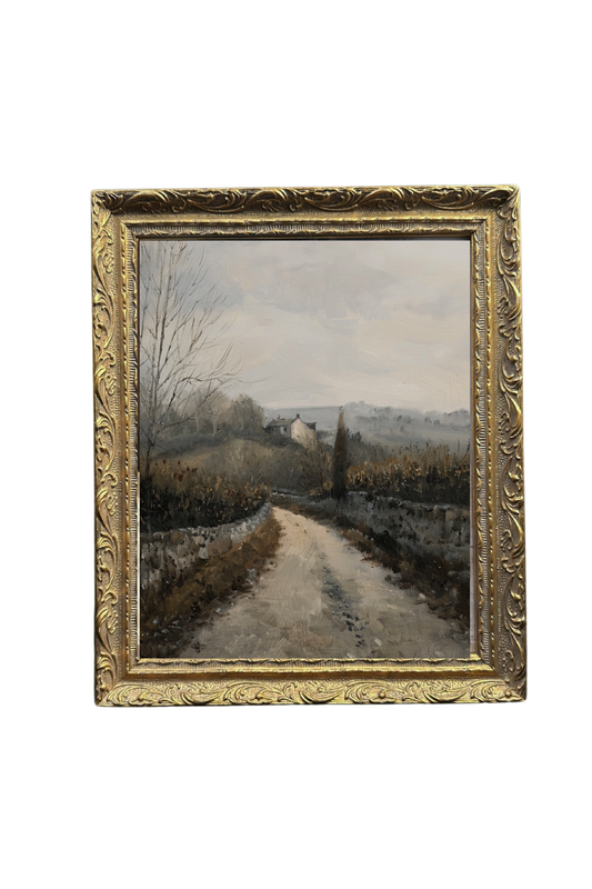 Matin Brumeux | French Brass Gold Mould Framed Art: 8 x 10