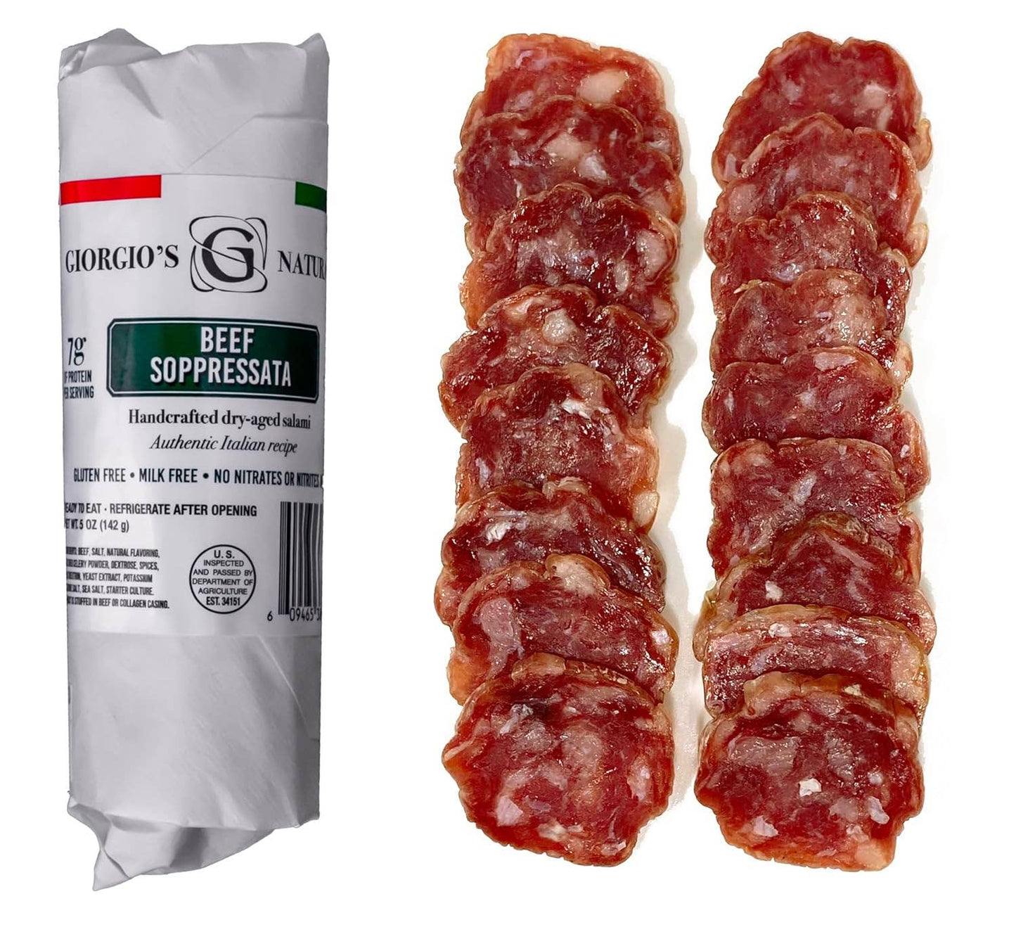 BEEF Soppressata (Spicy beef Salami) -All Natural