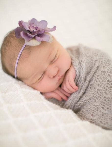 Baby Wrap | Mohair Hand Knit Baby Blanket: Tan