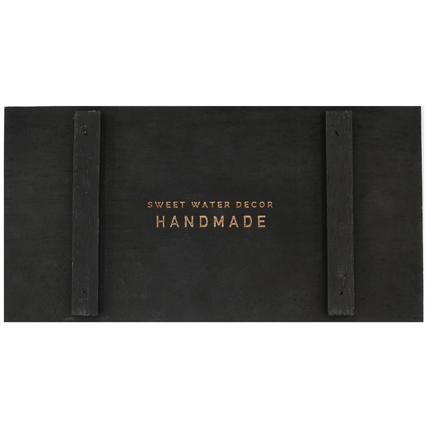Black Rectangular Wood Tray