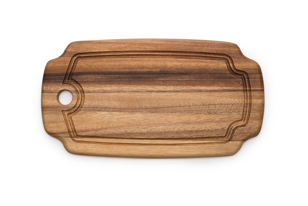 Ironwood Pinehurst Cheese Board, Acacia Wood, 15" x 8"