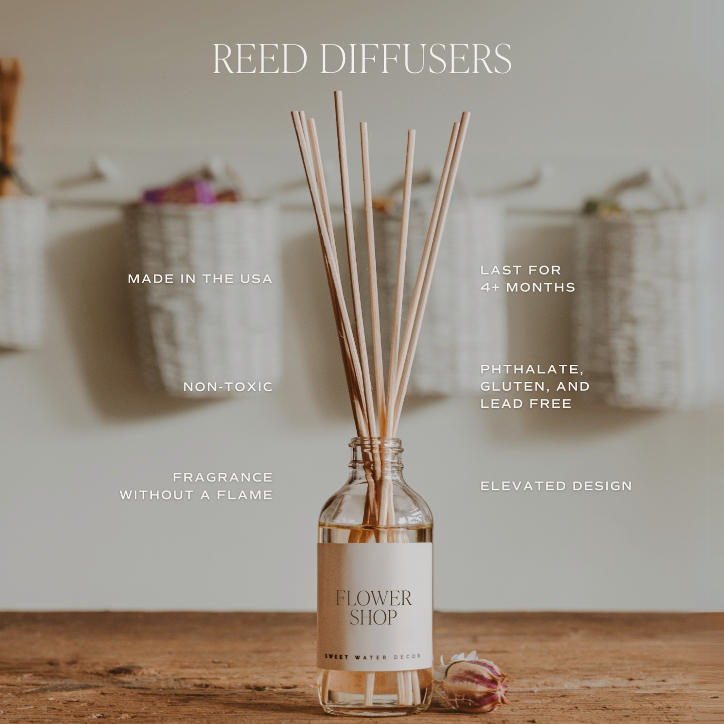 Fresh Apple Blossom Amber Reed Diffuser