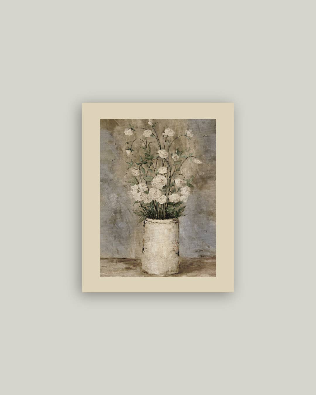 Long Stem Roses Antique Artist Board