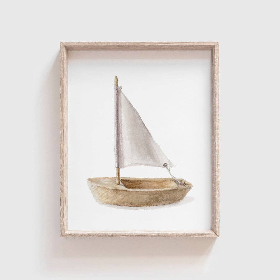Toy Boat Art Print: Portrait (vertical) / 5 x 7"