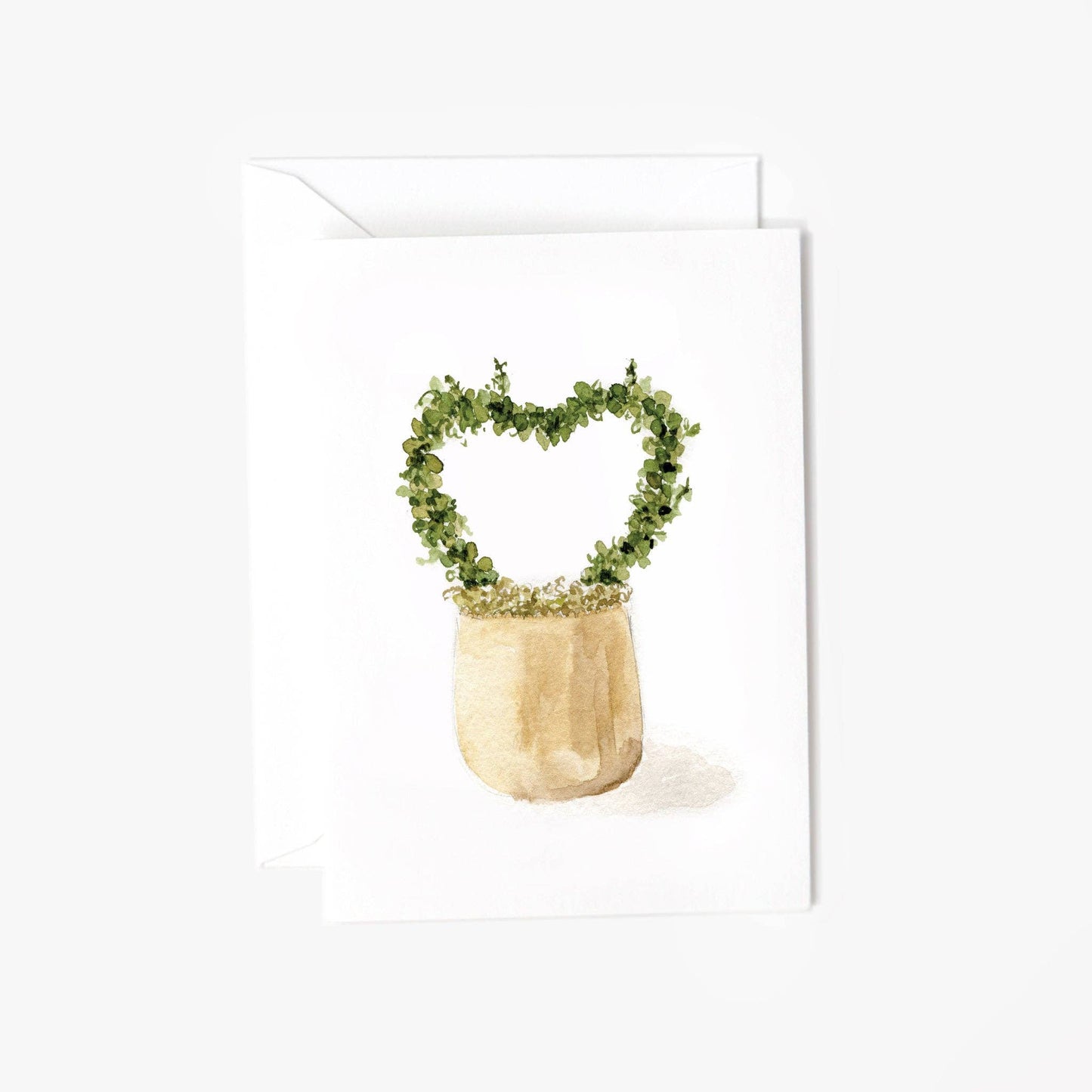 Heart topiary mini notecard