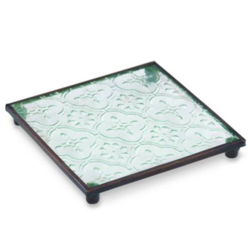 Glass Pillar Plate or Coaster