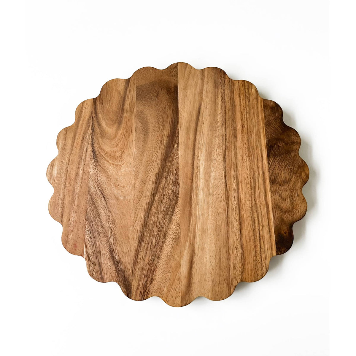 Ironwood Gourmet Acacia Wood Scalloped Cutting Board, 16"