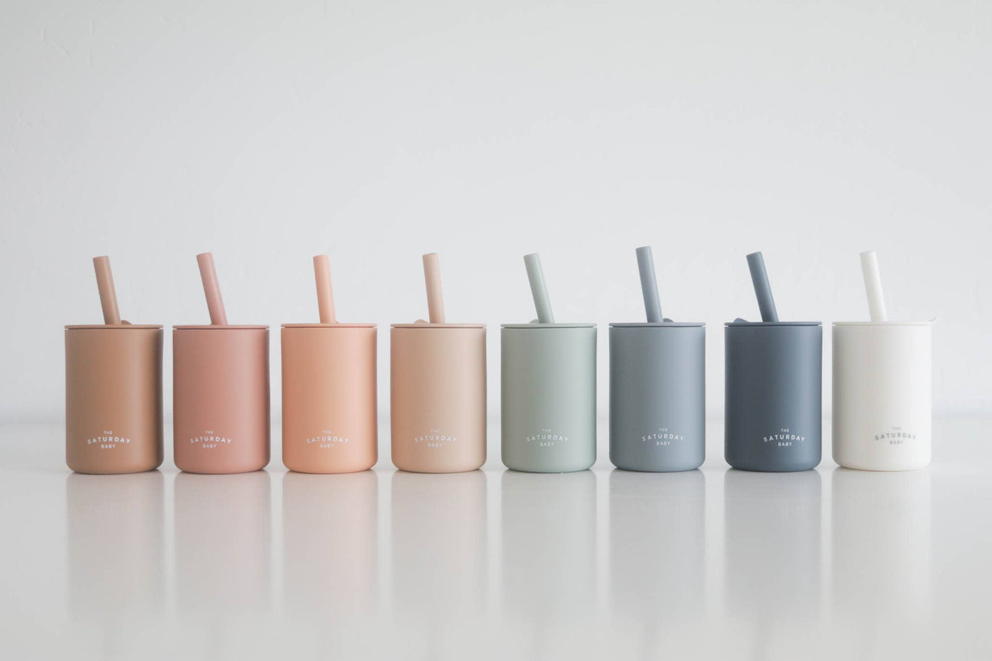 The Saturday Baby Silicone Straw Cup: Cloud