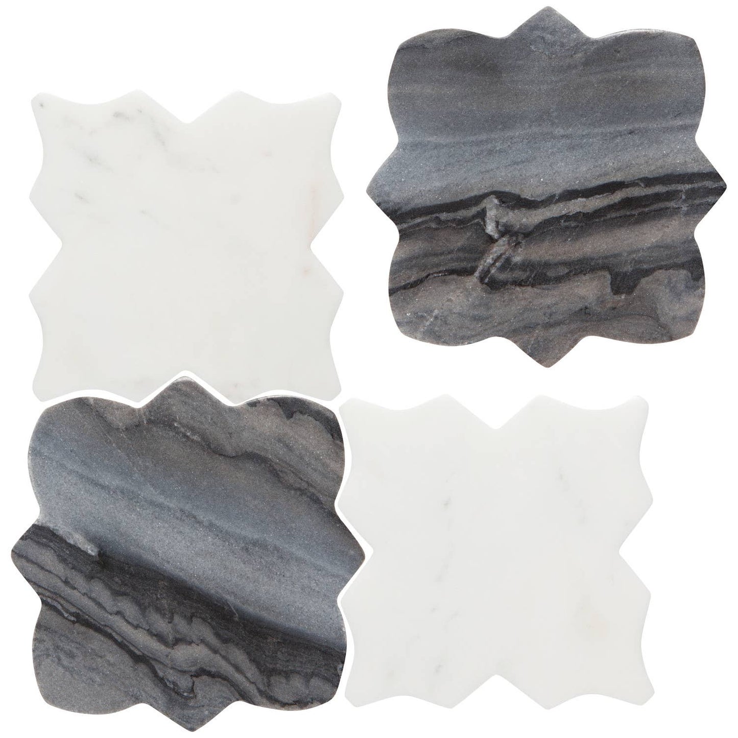 Tesselate Marble Coasters Set of 4