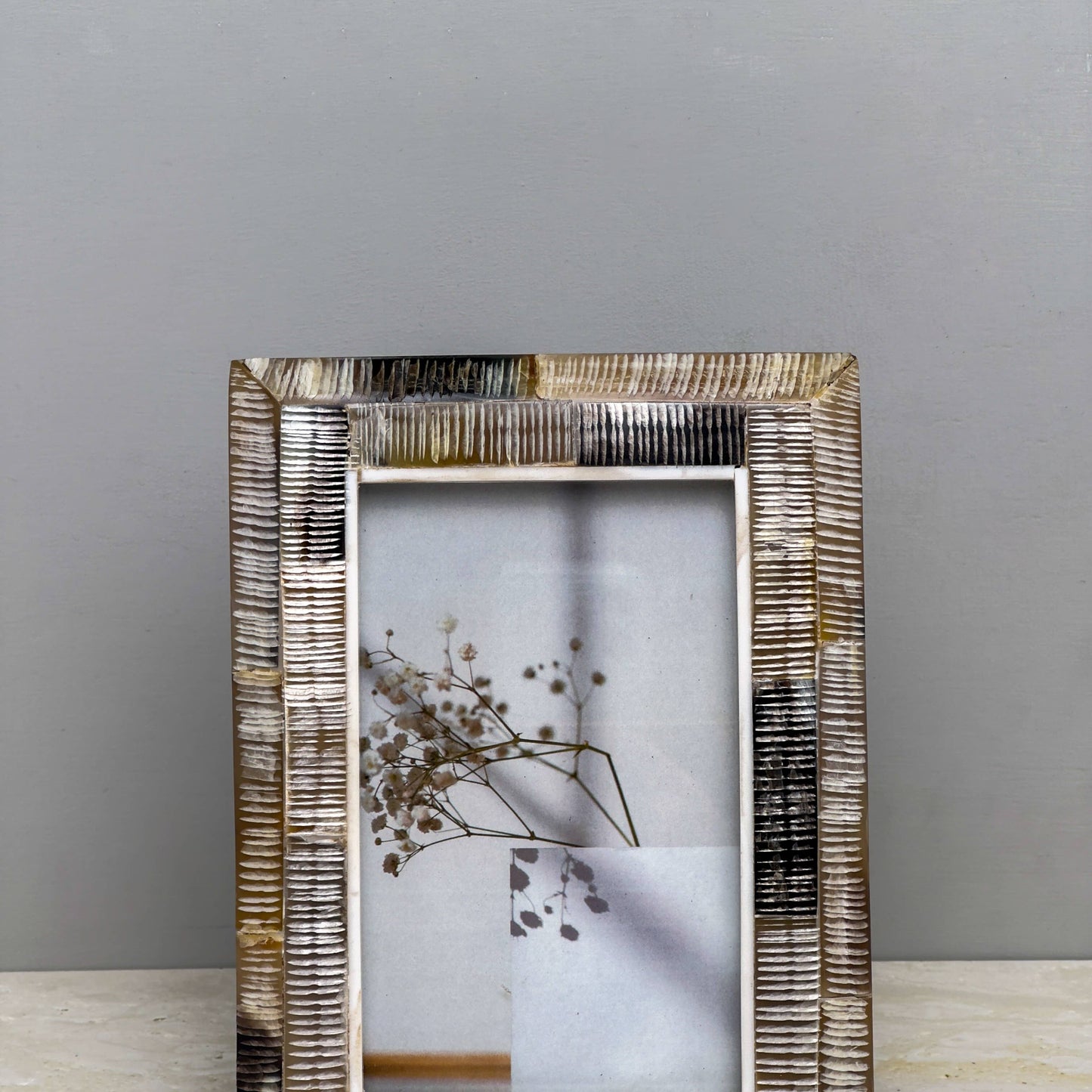 White Fish Horn Photo Frame Tapered 5x7