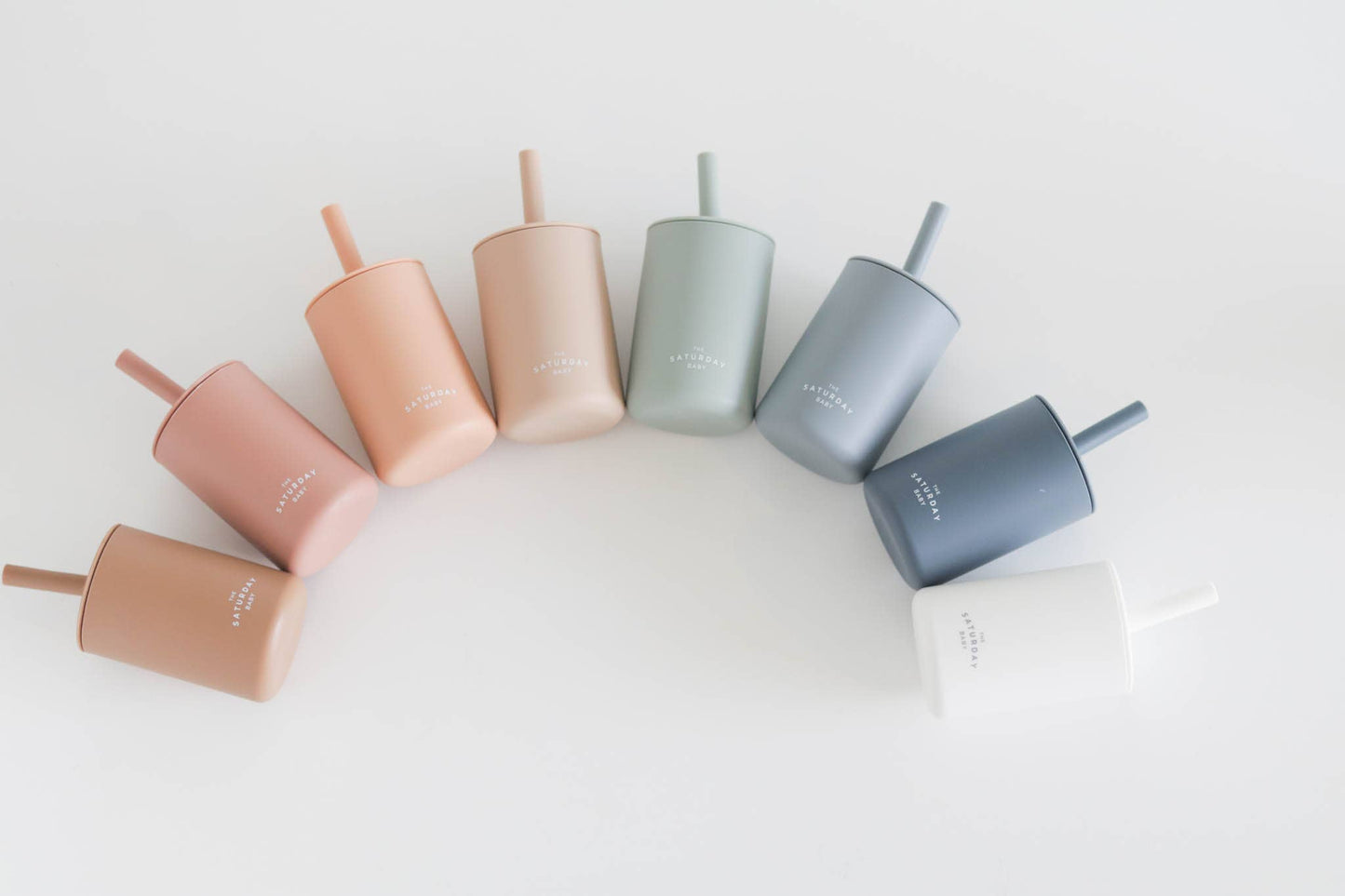 The Saturday Baby Silicone Straw Cup: Cloud