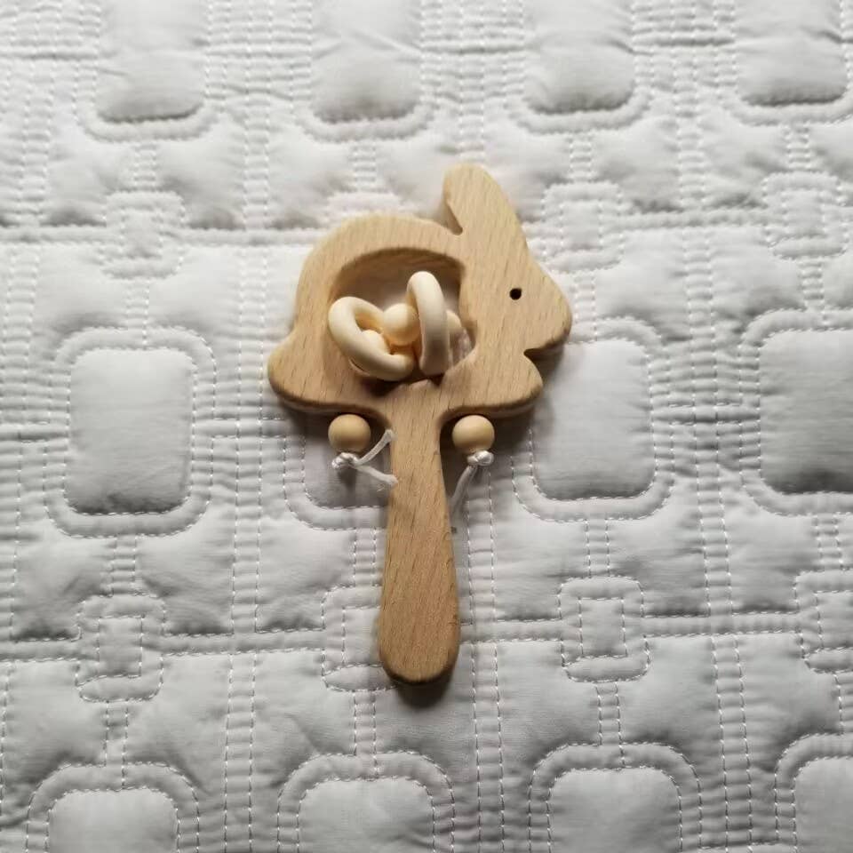 Easter Bunny Wooden Rattle