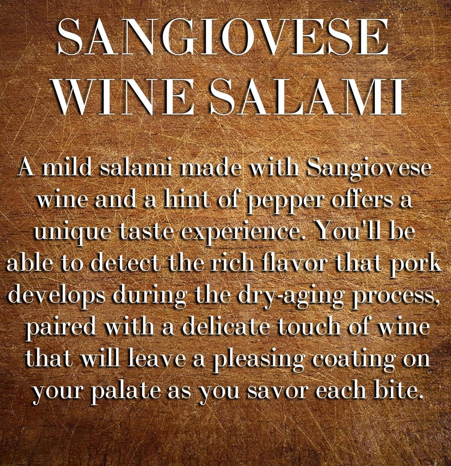 Sangiovese Wine Salami  - All Natural