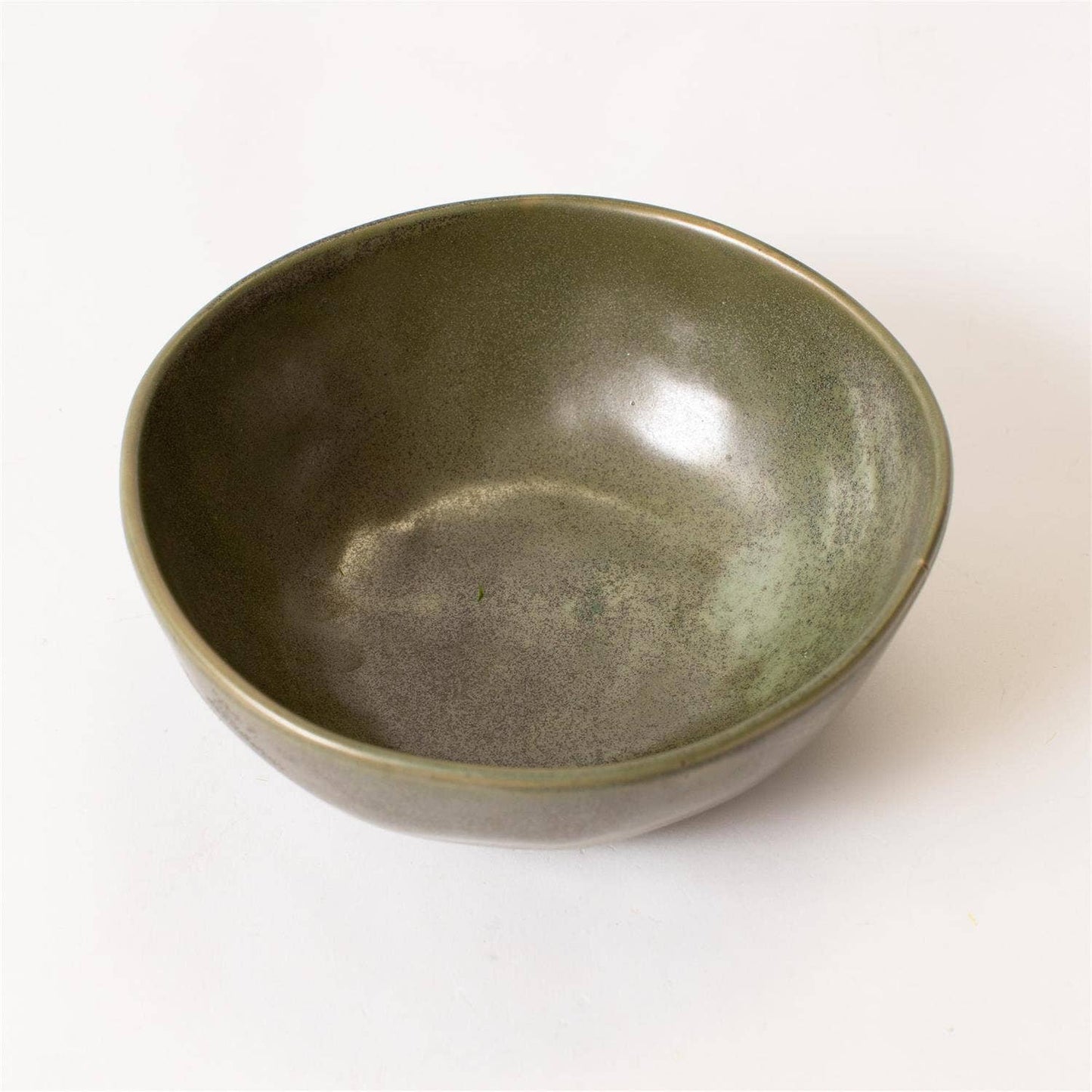 Green Reactive Glaze Ceramic Bowl