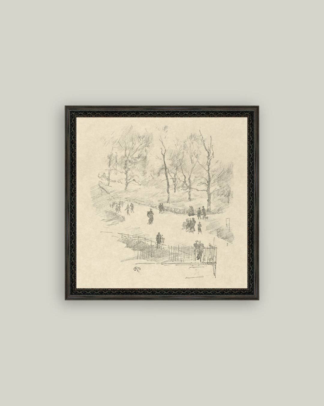 Kensington Gardens in Winter: 16x16