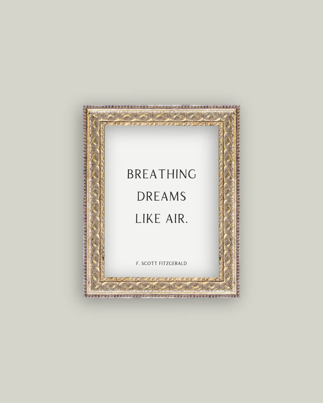 Breathing Dreams Like Air Framed Antique Print: 8x10